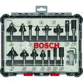 Produktbild: Bosch Professional Zubehör 15-teiliges Fräser-Set, 8-mm-Schaft für Handfräsen (2607017472)