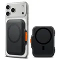 Produktbild: Spigen TinTap MagFit+ MagSafe Kartenhalter mit Verschluss-System Kompatibel mit iPhone 17/16/15, andere MagSafe-Modelle, Google Pixelsnap und MagSafe-Zubehör - Schwarz