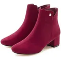 Produktbild: LASCANA Sommerstiefelette Stiefelette mit bequemen Blockabsatz, Ankle Boots, Stiefel VEGAN rot 43