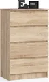 Produktbild: Kommode K60 Eiche Sonoma 60 cm mit 4 Schubladen und Selbstmontage