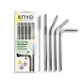 Produktbild: KNYG | DER EINZIGE 𝗕𝗜𝗘𝗚𝗦𝗔𝗠𝗘 Edelstahl Strohhalm | Patentiert & Hygienezertifiziert | Metall Strohhalm wiederverwendbar, Trinkhalme, Metallstrohhalme