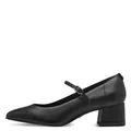 Produktbild: Tamaris Damen Pumps Riemchen Leder Blockabsatz 1-22311-43, Größe:38 EU, Farbe:Schwarz