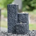 Produktbild: Heissner - Gartenbrunnen Neptun Led Schwarz