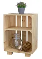Produktbild: Nachttisch Natur mit Ablagefach Abstelltisch BEistelltisch Holzkiste Regalkiste