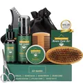 Produktbild: CUSMAY Bartpflege Set für Männer 9 Teilig,Geschenke Bart Set Herren mit Natürlich Bartshampoo,Bartöl,Bartbalsam,Bartkamm,Bartbürste,Bartschere, Männer Geschenkset für Vatertag Valentinstag Weih