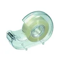 Produktbild: herlitz Klebebandabroller Set, Kunststoff Rolle mit 33 m x 19 mm transparentem Klebefilm, nachfüllbar, mit Metallmesser für präzisen Schnitt – ideal für Büro & Haushalt