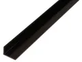 Produktbild: Alberts Winkelprofil Winkelleiste L Profil Kunststoff, schwarz 1000 x 20 x 10 mm