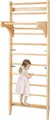 Produktbild: VEVOR schwedisches Leiterwand 10-stufiges Indoor-Klettergerüst aus Massivholz, 100 kg belastbare Indoor-Spielplatz-Kletterleiter Turnreck mit Klimmzugstange – Ideales Geschenk für Kinder