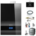 Produktbild: Buderus GB192i.2 Logaplus Gas-Brennwert Paket W50S schwarz mit Regelung BC400 und Fernbedienung RC220 - 25 kW - 7739621209