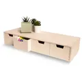 Produktbild: Creative Deco Schubladenbox Schubladenelement Mini-Kommode für Kleinigkeiten aus Birkensperrholz, (4-St) 20.5 cm x 56 cm x 10 cm