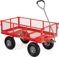 Produktbild: Gorilla Carts Bollerwagen Stahlwagen Plattformwagen Gartenwagen 362kg Rot260