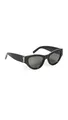 Produktbild: SAINT LAURENT Womens SL M94-001 53 Woman Acetate Sunglasses, Black-Black-Grey