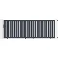 Produktbild: Schiebetor aus aluminium 4m VEYMONT H.140cm grau - Dunkelgrau