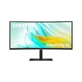 Produktbild: Samsung ViewFinity S65UC Curved Monitor 34 Zoll, Mit Lautsprechern, Bildschirm mit VA-Panel, 3.440 x 1.440 Pixel, Bildwiederholrate 100 Hz, Reaktionszeit 5 ms, 90 W Laden via USB-C, Pivot