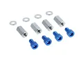 Produktbild: Set: 4x Aluminium-Schrauben Blau + Langmuttern + Scheiben, für Zylinderkopf - für Simson S50, S51, S53, S70, S83, KR51 Schwalbe, SR4 Spatz, St