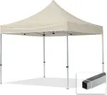 Produktbild: TOOLPORT 3x3m Aluminium Faltpavillon, ohne Seitenteile, creme