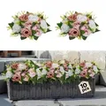 Produktbild: VEVOR Kunstblumen, 10 Stück, 240x240x120 mm, künstliche Blumenkugeln, Kunstrosen-Arrangements für Hochzeitsmittelstücke, Heimdekoration, Tischdeko