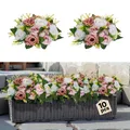 Produktbild: VEVOR Kunstblumen Blumenkugeln Hochzeit Blumenarrangement 24x24x12cm Rosa/Weiß