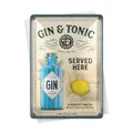 Produktbild: Nostalgic-Art Retro Blechpostkarte, 10 x 14 cm, Gin & Tonic Served Here – Geschenk-Idee als Bar-Zubehör, Postkarte aus Metall, Mini-Blechschild als Grußkarte