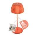 Produktbild: BRILONER - Riffle Mini LED Tischlampe kabellos IP44 mit Lichtkante, Touchdimmer, Akku tauschbar, Nachttischlampe, LED Lampe, Akku Lampe, German Design Award Winner 2025, 8,5 x 20 cm, Orange