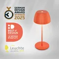 Produktbild: Riffle Mini LED Tischlampe Akku Tischleuchte Dimmbar Kabellos Touch IP44 Orange