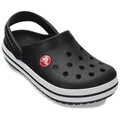 Produktbild: Crocs Crocband Clog K Clog Sommerschuh, Schlappen, Hausschuh, Badeschuh mit Kontrast-Akzenten schwarz 38 EU (M6W8-J6)