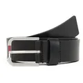 Produktbild: Tommy Jeans Ledergürtel TJM AUSTIN 3,5 cm breit 3,5 cm, glattes Finish, quadratische Schnalle schwarz 110