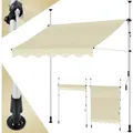 Produktbild: KESSER Klemmmarkise Klemmmarkise mit Handkurbel Balkon Markise, Balkonmarkise Markise beige 350 cm