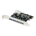 Produktbild: LogiLink PC0057A PCI Express Karte 4x USB 3.0 Typ A Buchse Plug & Play