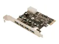 Produktbild: LogiLink USB 3.0 4-Port PCI Express Card - USB-Adapter - PCIe 2.0 - USB 3.0 #536
