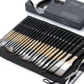 Produktbild: Acrylfarben Pinselset 25 Stück Flach Filbert Rund Fächer Liner Eck