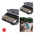 Produktbild: 24-teiliges Acryl-Pinselset mit Malspachtel und Canvas-Tasche