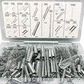 Produktbild: 200 tlg. Feder Sortiment 4 - 9,5 mm Federn Druckfeder Zugfeder verzinkt Set Satz