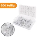 Produktbild: Feder Sortiment 200 tlg. Zugfeder Druckfeder 4-9,5mm verzinkt