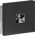Produktbild: Fotoalbum 28x24 cm Spiral-Album mit 50 schwarzen Seiten Fotobuch mit Pergamin...