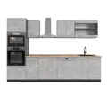 Produktbild: Vicco Küchenzeile R-Line, Beton/Anthrazit, 300 cm mit Hochschrank, ohne Arbeitsplatte