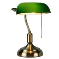 Produktbild: Traditionelle Bankerlampe, Schreibtischlampe, aus Metall, antik, mit Kette, L...