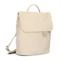 Produktbild: Kleiner Damen City-Rucksack Mademoiselle.M MR8 4 Liter, Hauptfach mit Magnet-Verschlussklappe und Reißverschluss, Geheimfach, gepolstertes Tablet-Fach, Handtragegriff, Rückenpolsterung (cord-creme)