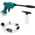 Produktbild: Kabelloser Hochdruckreiniger 20V – 24bar – 198 l/h – Inkl. 5m Saugschlauch, Reinigungsmittelflasche und einstellbarer Sprühdüse – Ohne Akku und
