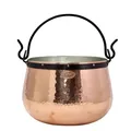 Produktbild: CopperGarden Kupferkessel 10 L mit Henkel - Hexenkessel I Robuster Kessel aus verzinntem Kupfer: Ideale Wärmeleitung I Lebensmittelechter Feuerkessel für Gulasch/Feuerzangenbowle uvm.