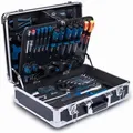 Produktbild: Scheppach - Werkzeugkoffer Tb200 141 Tlg. Werkzeug Set Aluminium Werkzeugkiste Bestückt