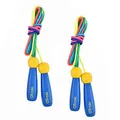Produktbild: OTraki Springseil Kinder 2 Stück, Verstellbare Seilspringen für Fitness, 250CM Jump Rope mit Holzgriff und Baumwollseil für Jungen und Mädchen, Skipping Rope für Kinder im Alter von 4 5 6 7 8(Blau)