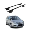 Produktbild: OMAC Dachtrager Quertrager fur Opel Zafira B 2005-2014 – City Crash getestet – ISO PAS 11154:2006 – Abschliessbar – Max 75 kg – 2 Stangen Schwarz