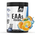 Produktbild: All Stars EAA Powder Fresh Orange I Aminosäuren hochdosiert I 420g Pulver mit 10.000mg EAAs pro Portion I BCAA Supplement mit L-Leucin + L-Valin + L-Isoleucin I Shake zuckerfrei