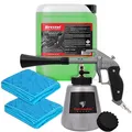 Produktbild: BRESTOL® TORNADOR Black Z-020RS mit Feder Impuls-Technik Aktuelles Modell Set 5 Liter Kunststoffreiniger Lederreiniger + 2X Mikrofasertuch blau