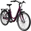 Produktbild: Agon Axis E-Bike 26 Zoll Citybike Damen Herren 140 - 165 cm Pedelec mit Nabenmotor Fahrrad 3 Gang und Beleuchtung StVZO