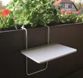 Produktbild: Balkonhängetisch 60x40cm weiß rechteckig