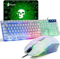 Produktbild: Gaming Tastatur Maus Set RGB 2400 DPI ergonomisch beleuchtet PC Computer 2er Kit