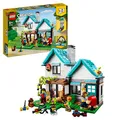 Produktbild: LEGO 31139 Creator 3in1 Gemütliches Haus Set, Modellbausatz mit 3 verschiedenen Häusern Plus Familien-Minifiguren und Zubehör, Geschenk für Kinder, Jungen und Mädchen