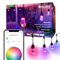 Produktbild: Nanoleaf Essentials Matter, LED Lichterkette Außen 15M Erweiterungs-Kit (RGBICW) - Smarte und Mehrfarbige mit 16 Mio. Farben, IP65 Wasserdicht, 20 Dimmbaren Glühbirnen, WLAN, Bluetooth & Matter-fähig